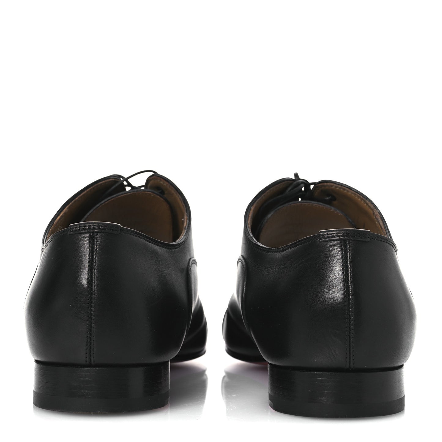 Calfskin Mens Greggo Flat Oxfords 45.5 Black