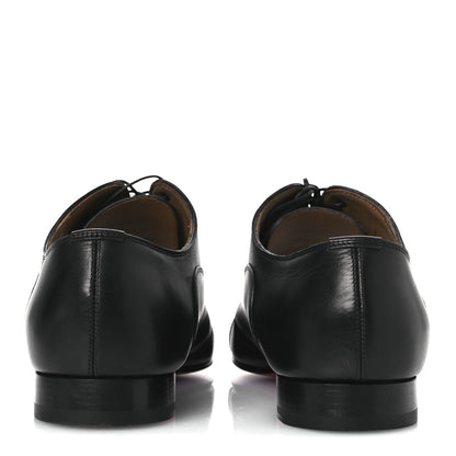 Christian Louboutin Calfskin Mens Greggo Flat Oxfords 45.5 Black 6 of 10