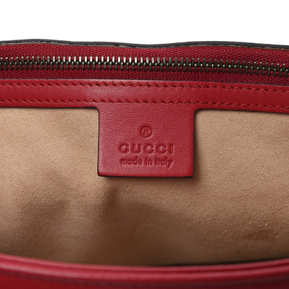 Gucci Calfskin Matelasse Large GG Marmont Shoulder Bag Hibiscus Red 6 of 11