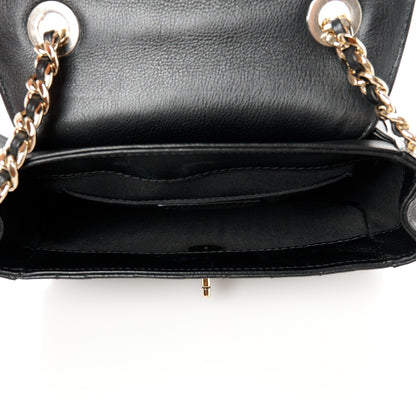 Chanel Calfskin Chevron Quilted Mini Messenger Flap Black 5 of 12
