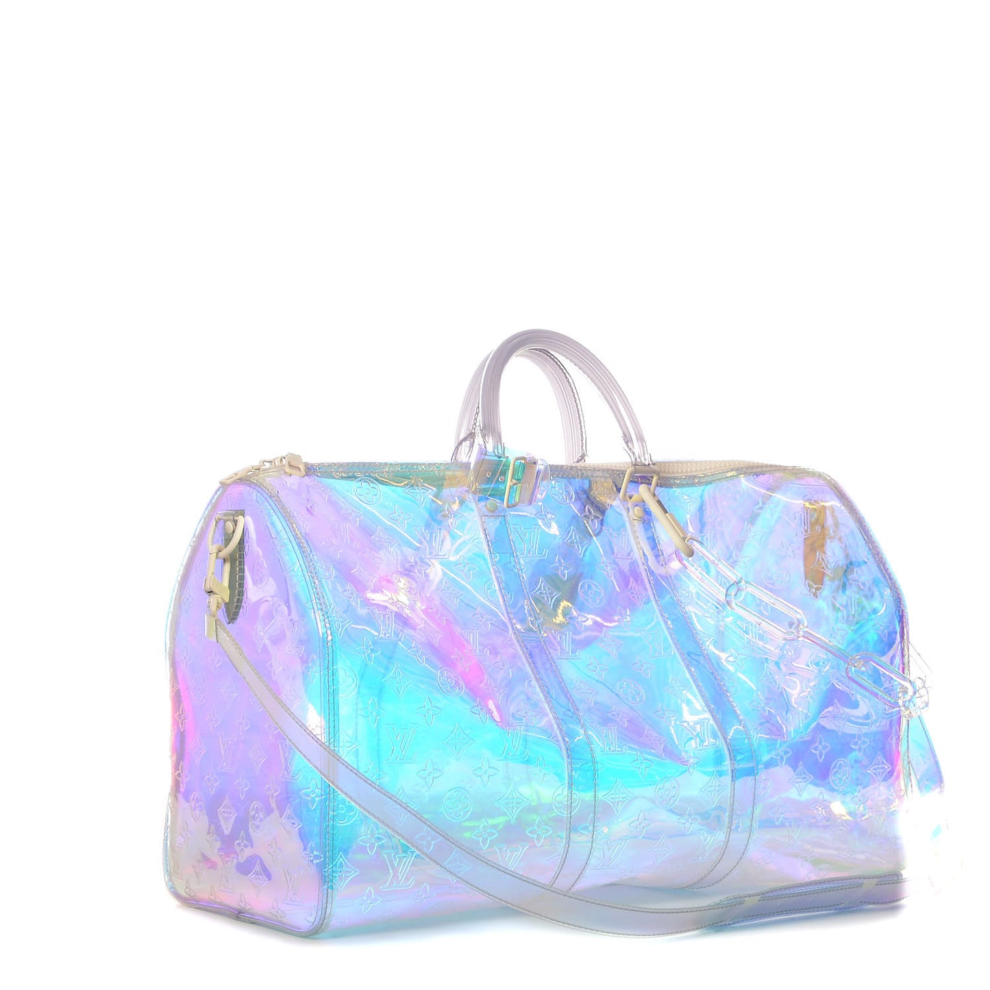 PVC Monogram Keepall Bandouliere 50 Iridescent Prism