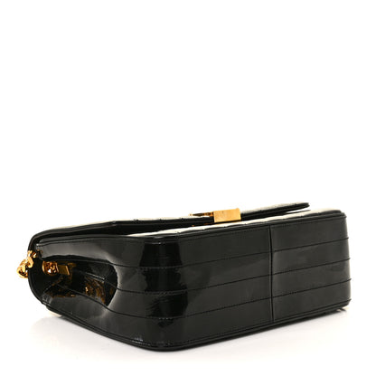 Saint Laurent Patent Matelasse Monogram Large Vicky Chain Bag Black 4 of 10