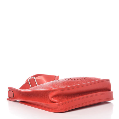 Hermes Taurillon Clemence Evelyne III PM Rouge Tomate 4 of 10