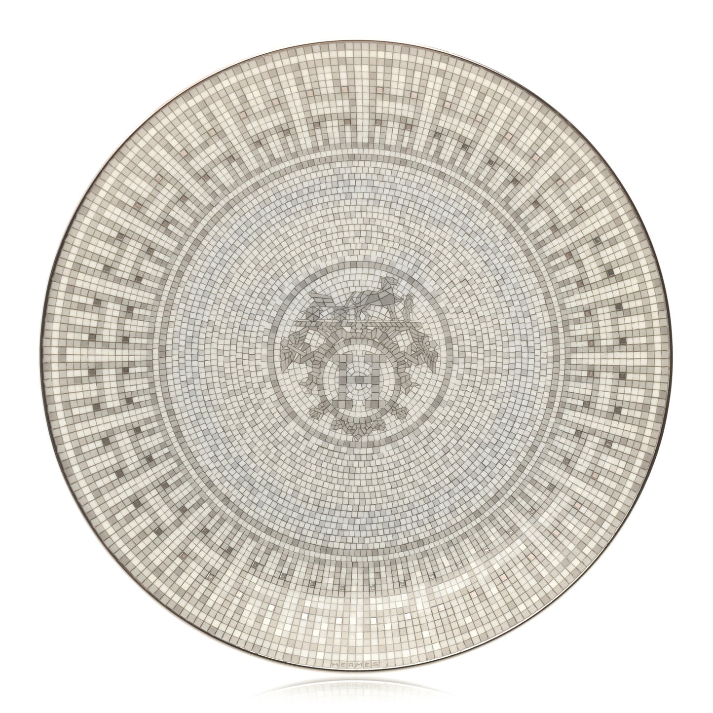 Porcelain Mosaique au 24 Platine Dessert Plate 8.3