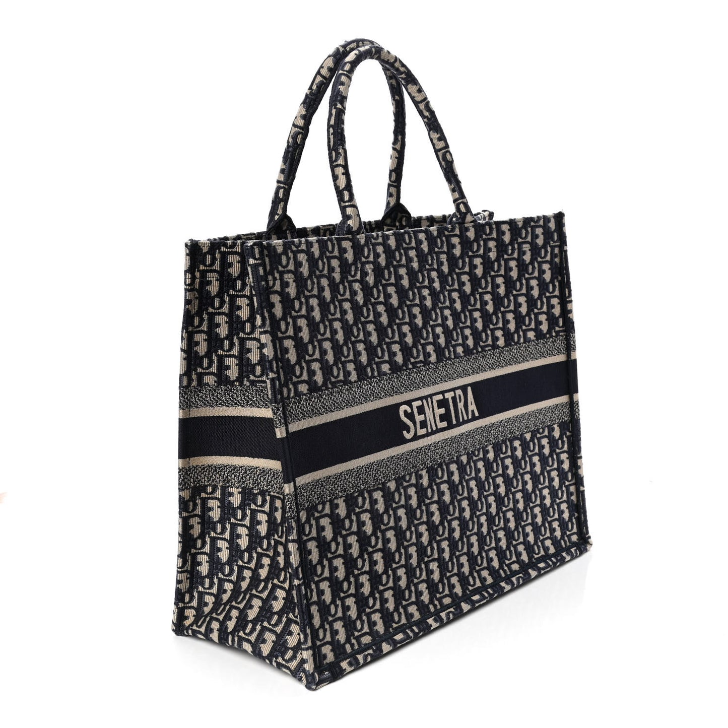 Oblique Book Tote Blue Multicolor