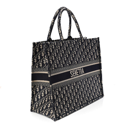 Christian Dior Oblique Book Tote Blue Multicolor 2 of 4