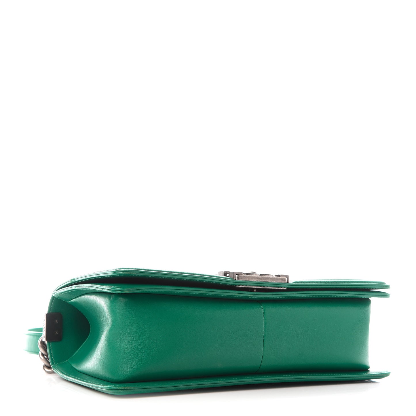 Calfskin Quilted Medium Boy Flap Green