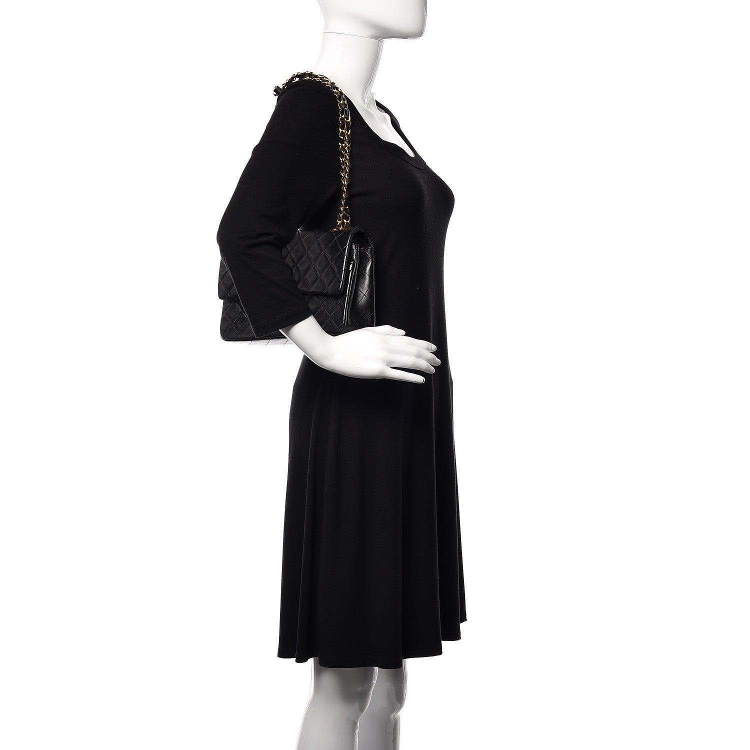 Chanel Lambskin Quilted Medium Double Flap Black 2 of 11