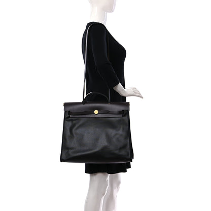 Hermes Toile H Berline Vache Hunter Herbag Zip 39 MM Black Ebene 2 of 12