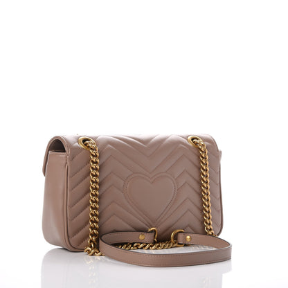 Gucci Calfskin Matelasse Small GG Marmont Shoulder Bag Porcelain Rose 3 of 8