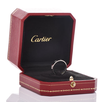 Cartier 18K White Gold 3.5mm LOVE Wedding Band Ring 54 6.75 5 of 5