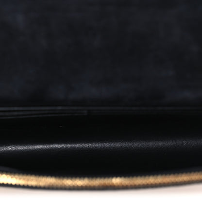Saint Laurent Calfskin Python Embossed Classic Monogram Kate Tassel Chain Wallet Gold 5 of 10