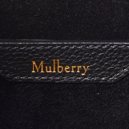 Mulberry Small Classic Grain Calfskin Amberley Satchel Black 9 of 11