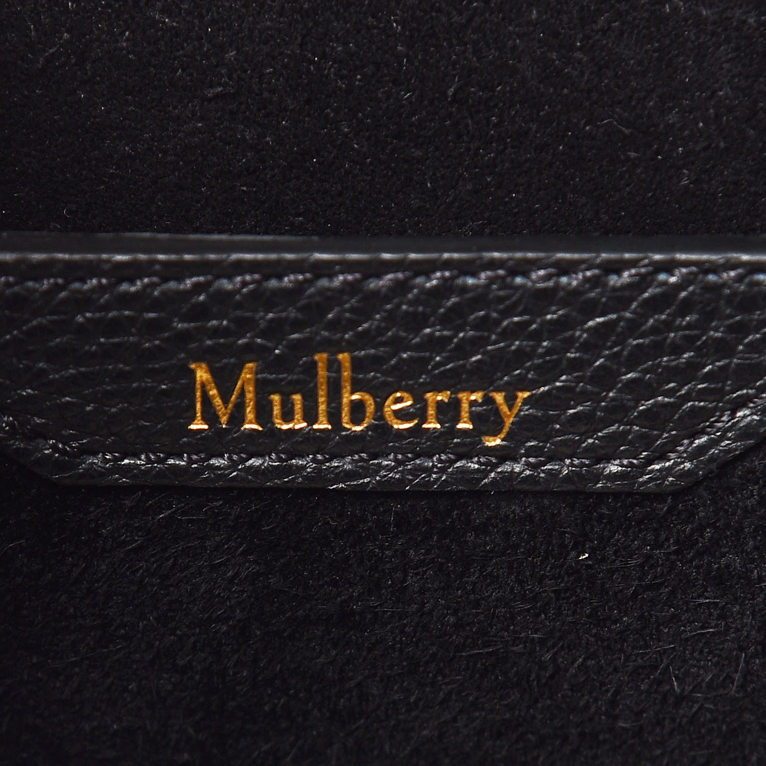 Mulberry Small Classic Grain Calfskin Amberley Satchel Black 9 of 11