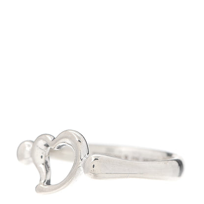 Tiffany Sterling Silver Elsa Peretti Open Heart Ring 51 5.75 3 of 5