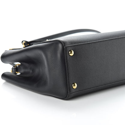Fendi Vitello Elite Petite 2Jours Tote Black 7 of 10