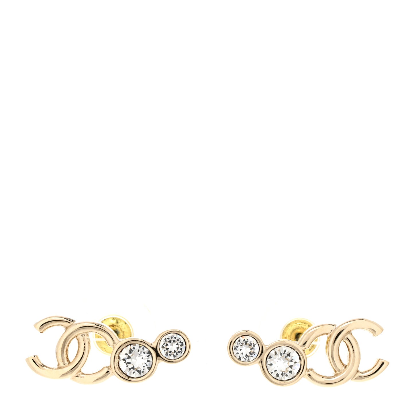 Crystal CC Earrings Gold