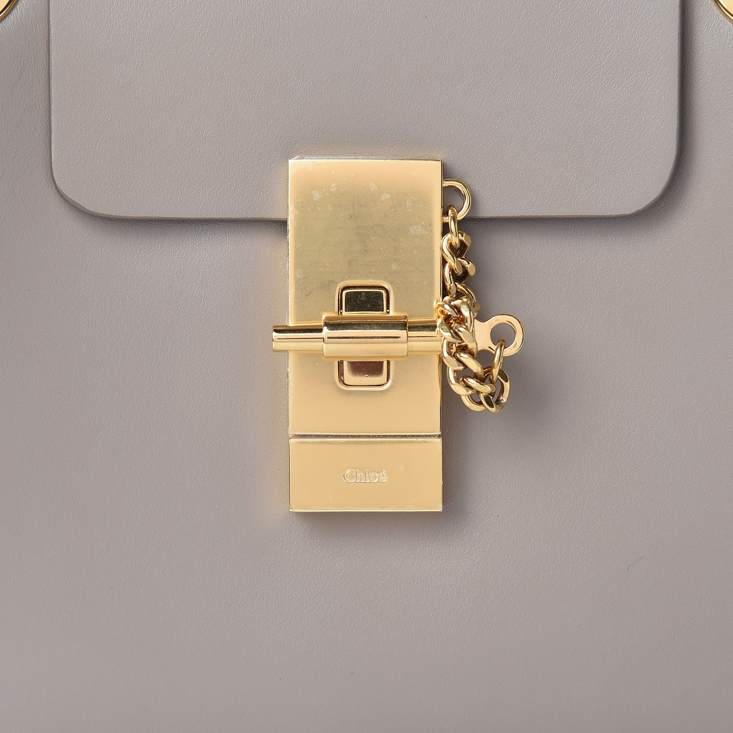 Chloe Shiny Calfskin Mini Annie Shoulder Bag Motty Grey 9 of 11