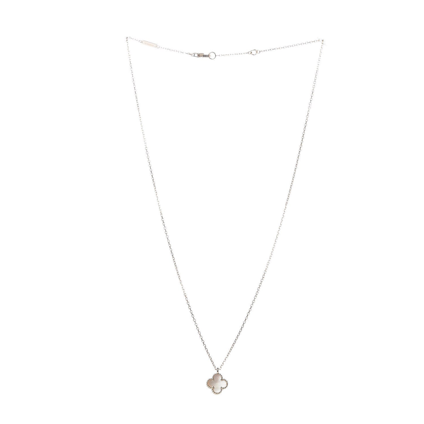 18K Yellow Gold Mother of Pearl Sweet Alhambra Pendant Necklace