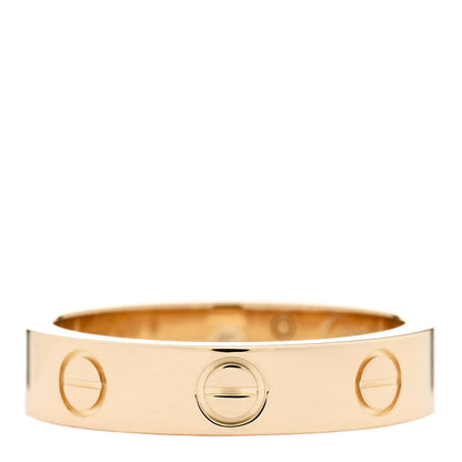 Cartier 18K Yellow Gold Diamond 4mm LOVE Wedding Band Ring 48 4.5 3 of 5