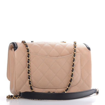 Chanel Caviar Quilted Small CC Filigree Flap Beige Black 3 of 9