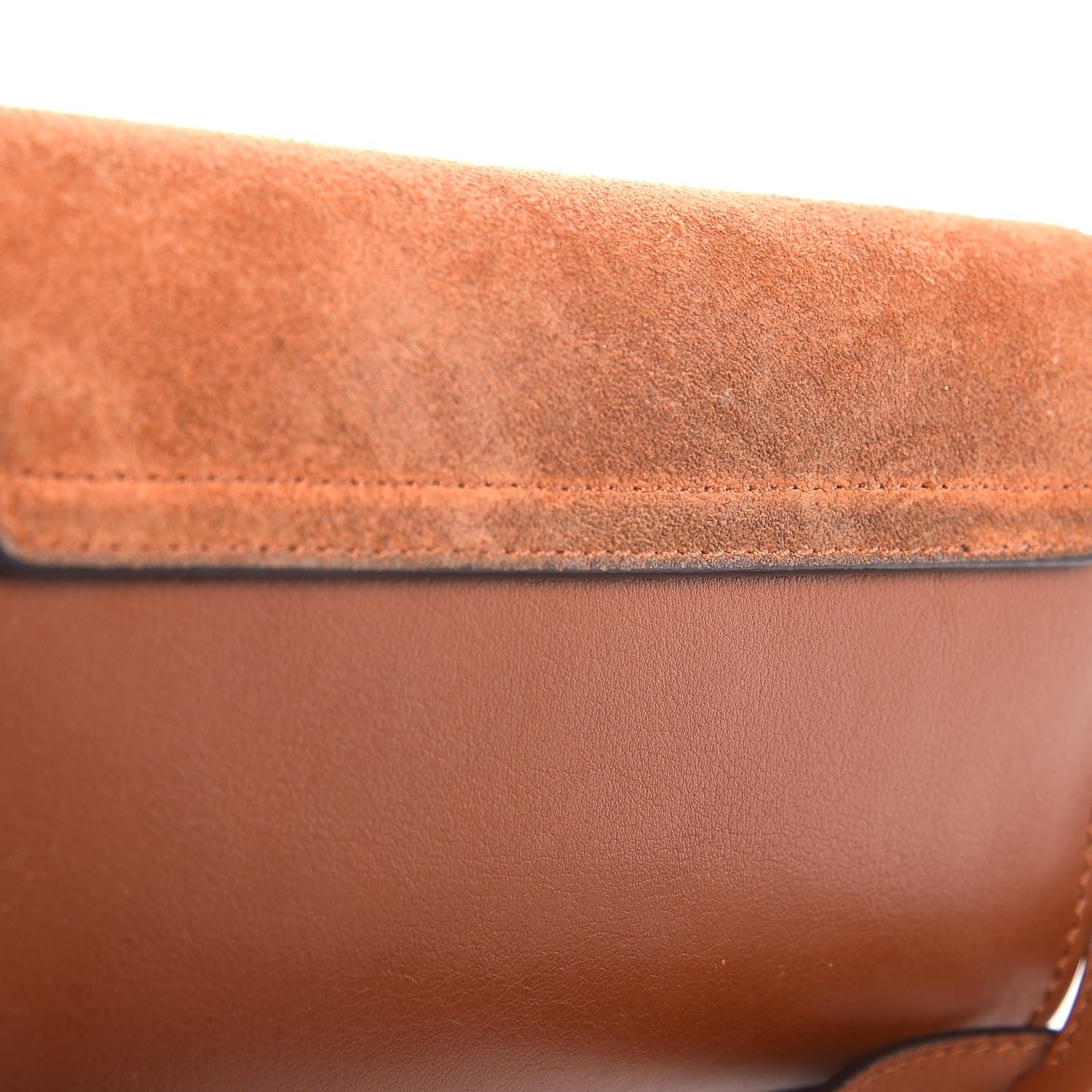 Chloe Suede Calfskin Mini Faye Shoulder Bag Tobacco 9 of 9