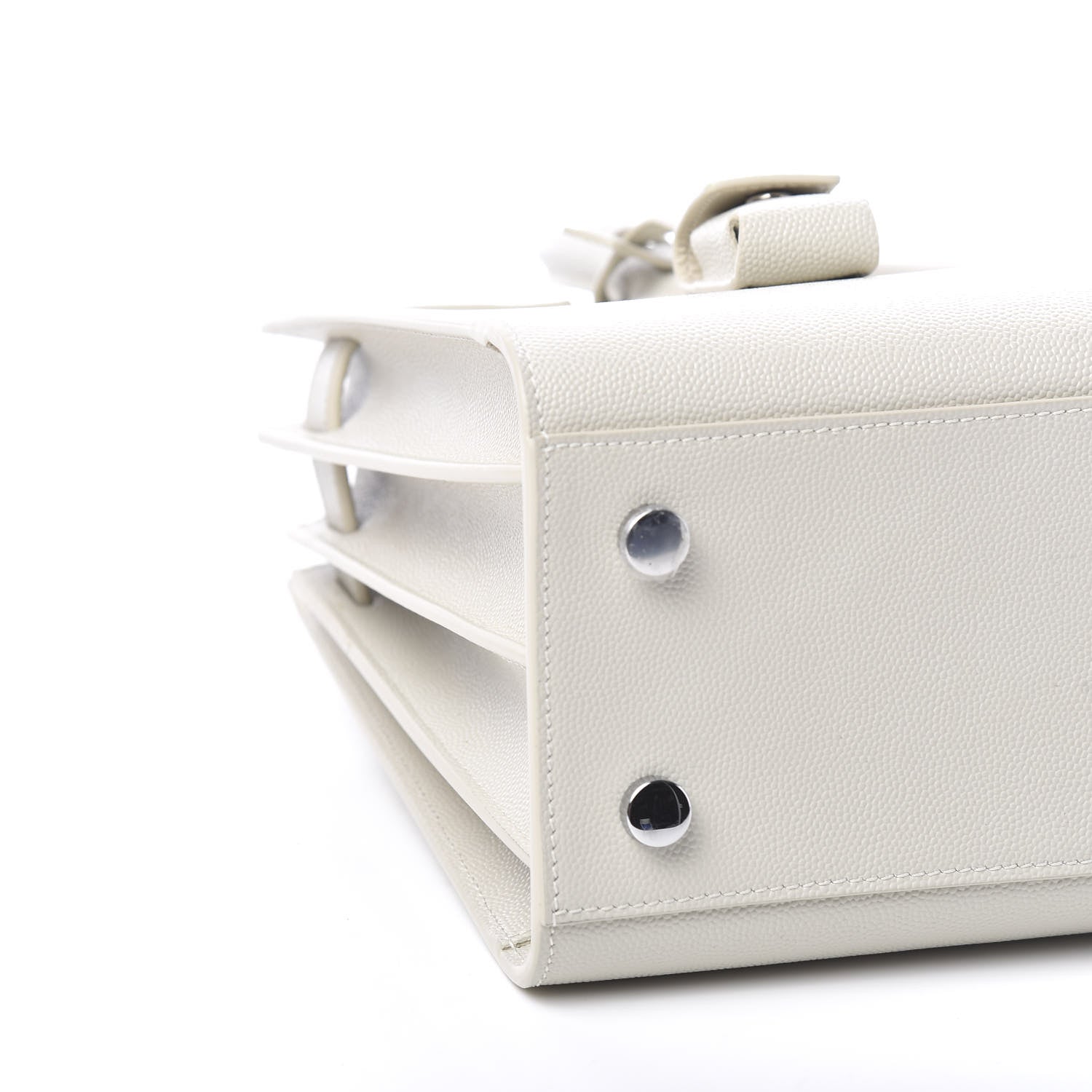 Saint Laurent Grained Calfskin Baby Sac De Jour White 6 of 8