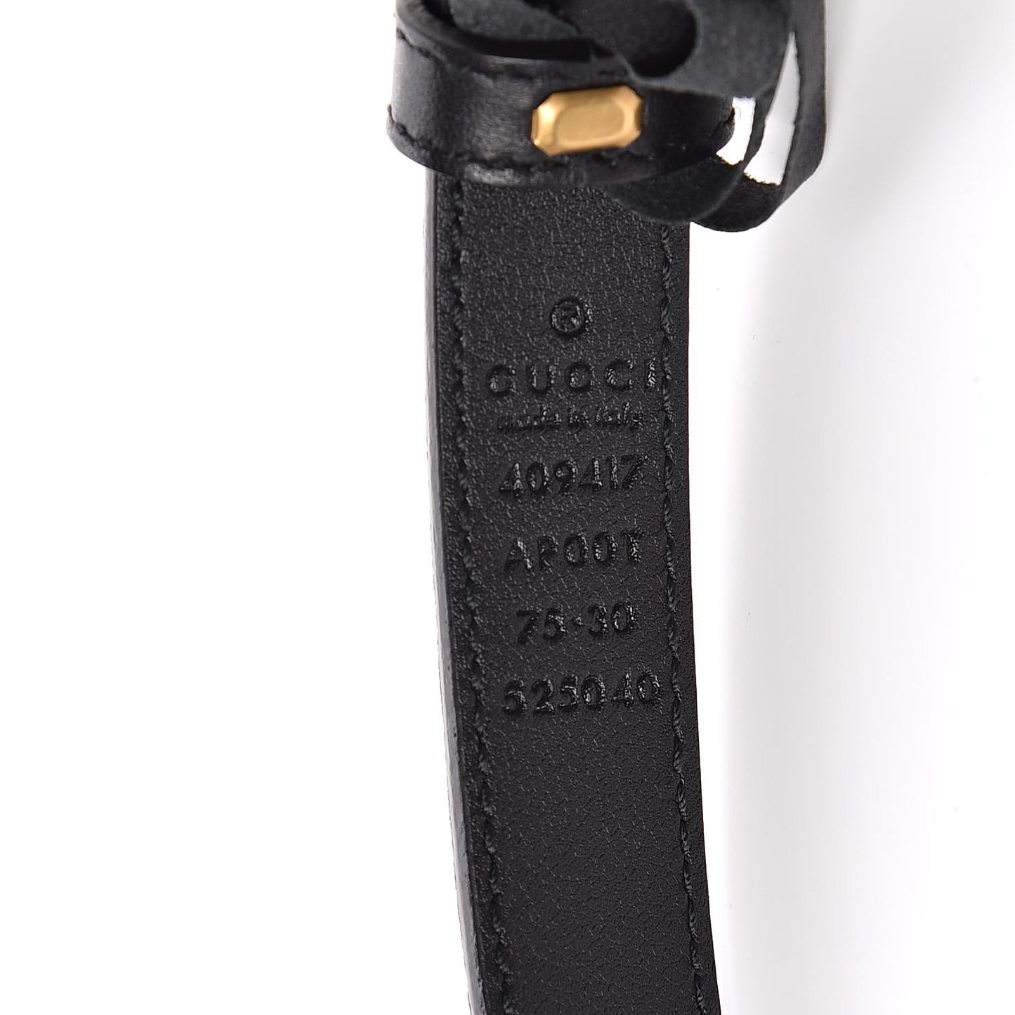 Calfskin Double G 20mm Belt 75 30 Black