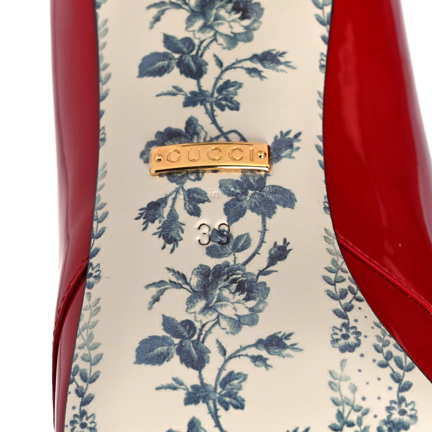 Gucci Vernice GG Victoire 55mm Loafer Pumps 36 Hibiscus Red 6 of 9
