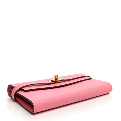 Hermes Epsom Kelly Longue Wallet Rose Confetti 4 of 10