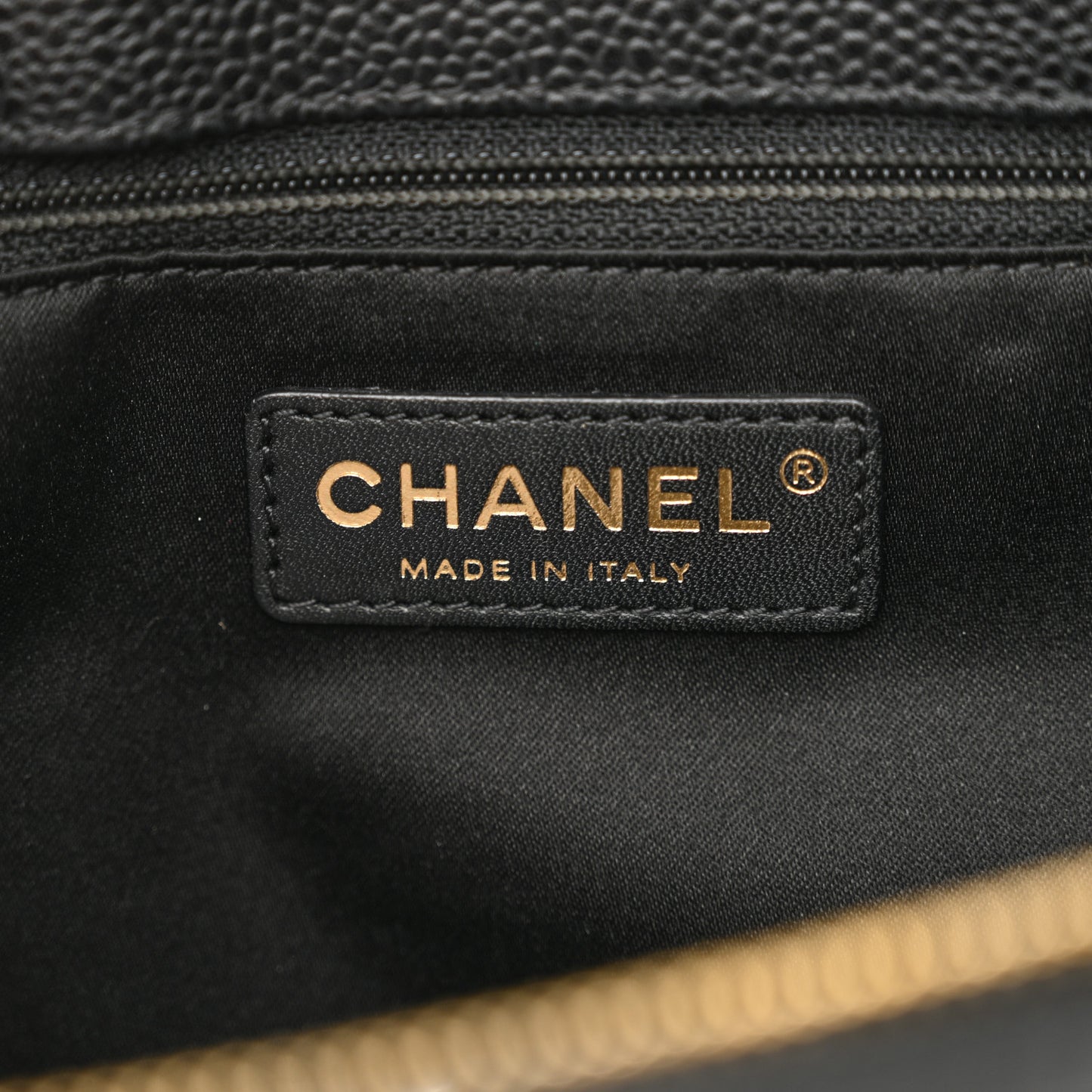 Caviar Quilted Grand Shopping Tote GST Black