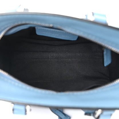 Alexander McQueen Pebbled Calfskin Mini Padlock Tote Light Blue 5 of 10