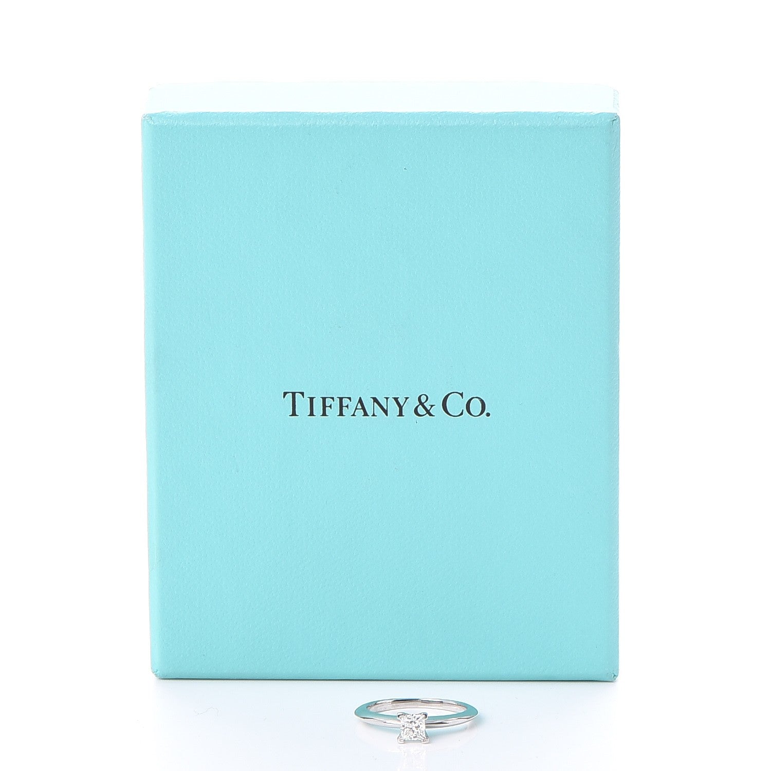 Tiffany Platinum .34 Carat Princess Cut Diamond Engagement Ring 50.6 5.5 7 of 7