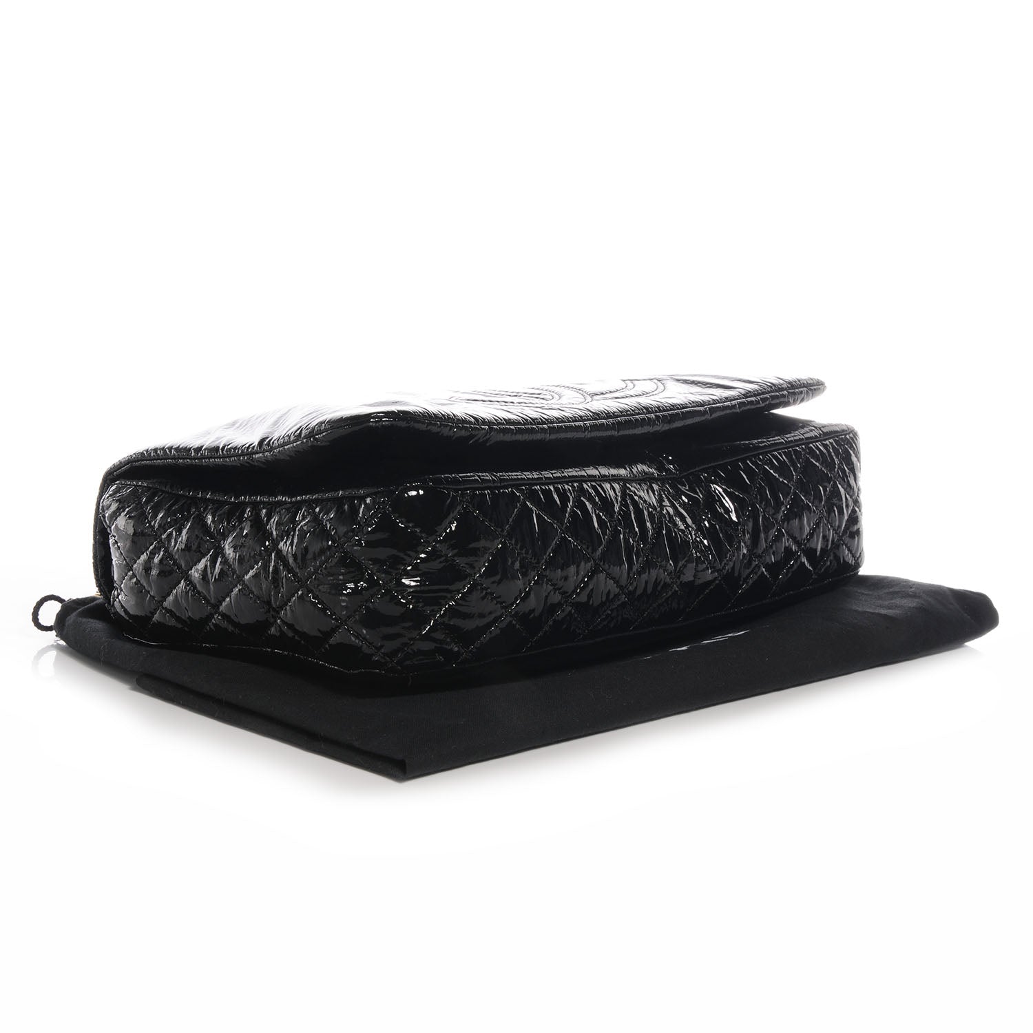 Chanel Vinyl Rock and Chain Medium Flap Black 4 of 7