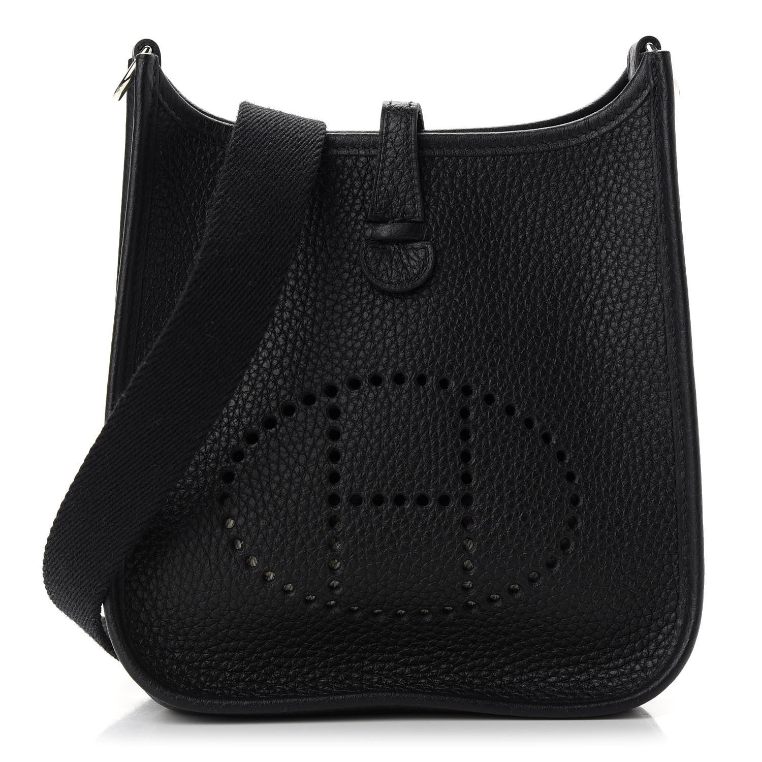 Hermes Taurillon Clemence Evelyne TPM Black 1 of 9