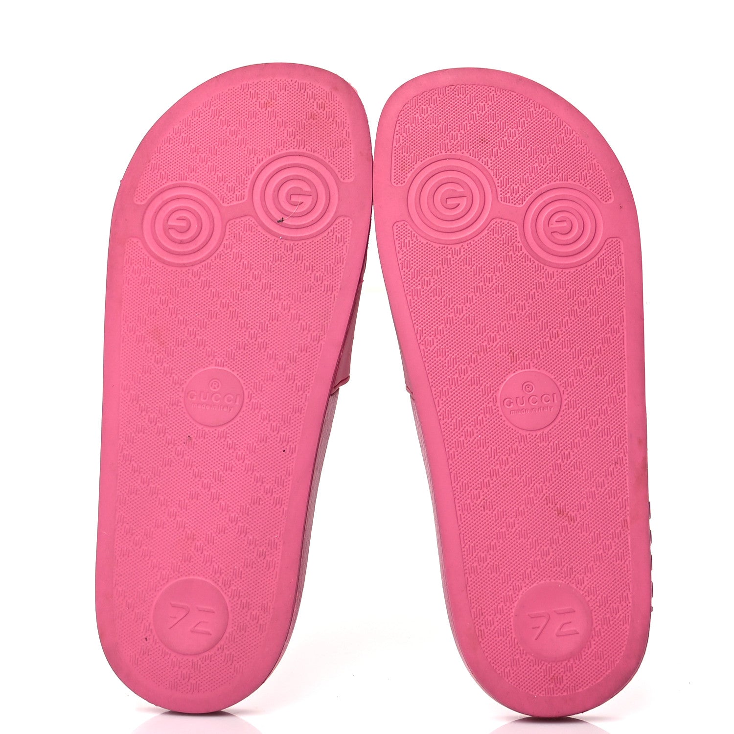 Gucci Rubber Womens Logo Slide Sandals 36 Fuchsia 5 of 10