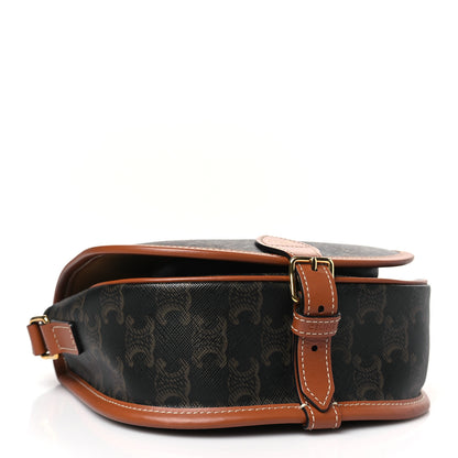 Celine Triomphe Canvas Folco Bag Tan 4 of 9