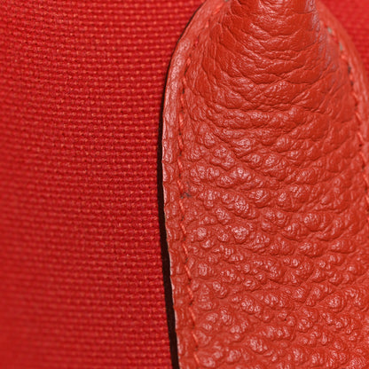 Hermes Toile Officier Negonda Garden Party 36 Rouge Tomate Capucine 28 of 29