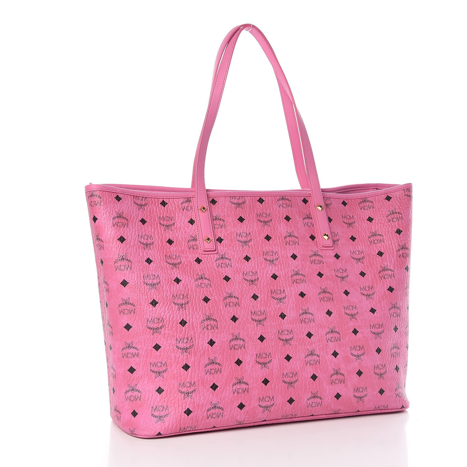 MCM Visetos Large Anya Shopper Tote Pink 3 of 10