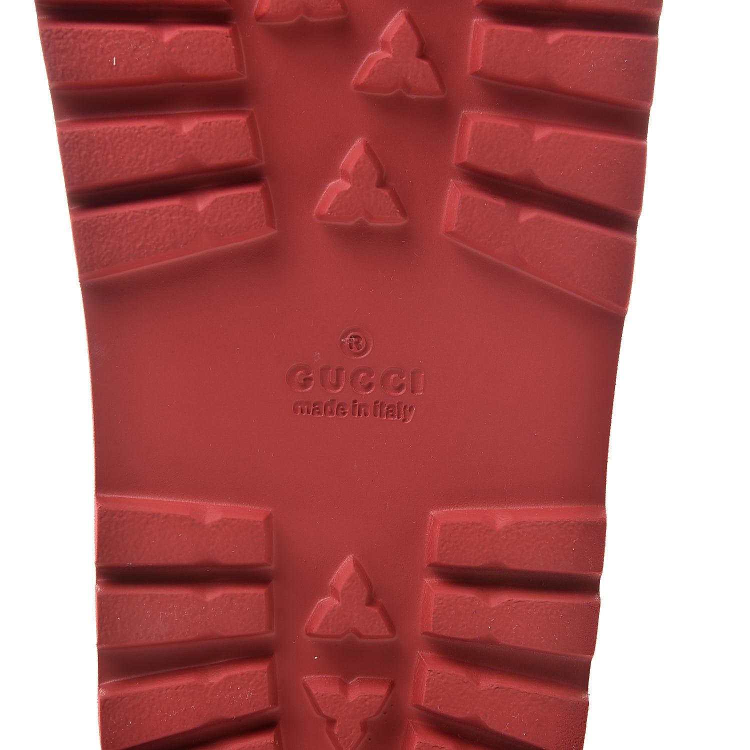 Gucci Calfskin Rubber GucciGhost Hamlet Skull Mens Lug Sole Slide Sandals 7 Hibiscus Red Blue Agata 6 of 8