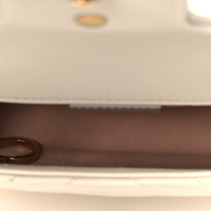 Gucci Calfskin Matelasse Super Mini GG Marmont Shoulder Bag White 5 of 10