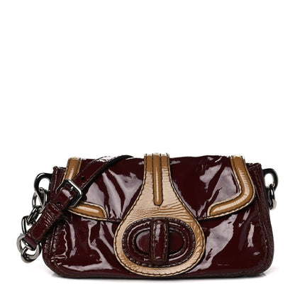 Prada Patent Turnlock Flap Shoulder Bag 1 of 11