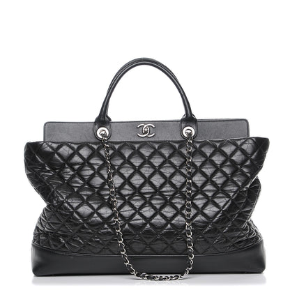 Chanel Aged Calfskin Quilted Be CC Tote Black 1 of 19