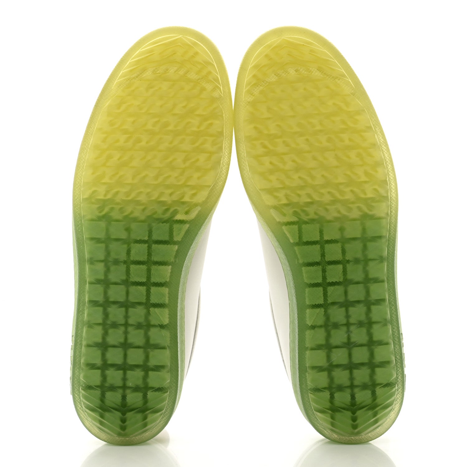 Louis Vuitton Calfskin Mens Luxembourg Samothrace Sneakers 8 White Yellow Green 5 of 7