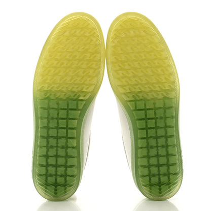 Louis Vuitton Calfskin Mens Luxembourg Samothrace Sneakers 8 White Yellow Green 5 of 7