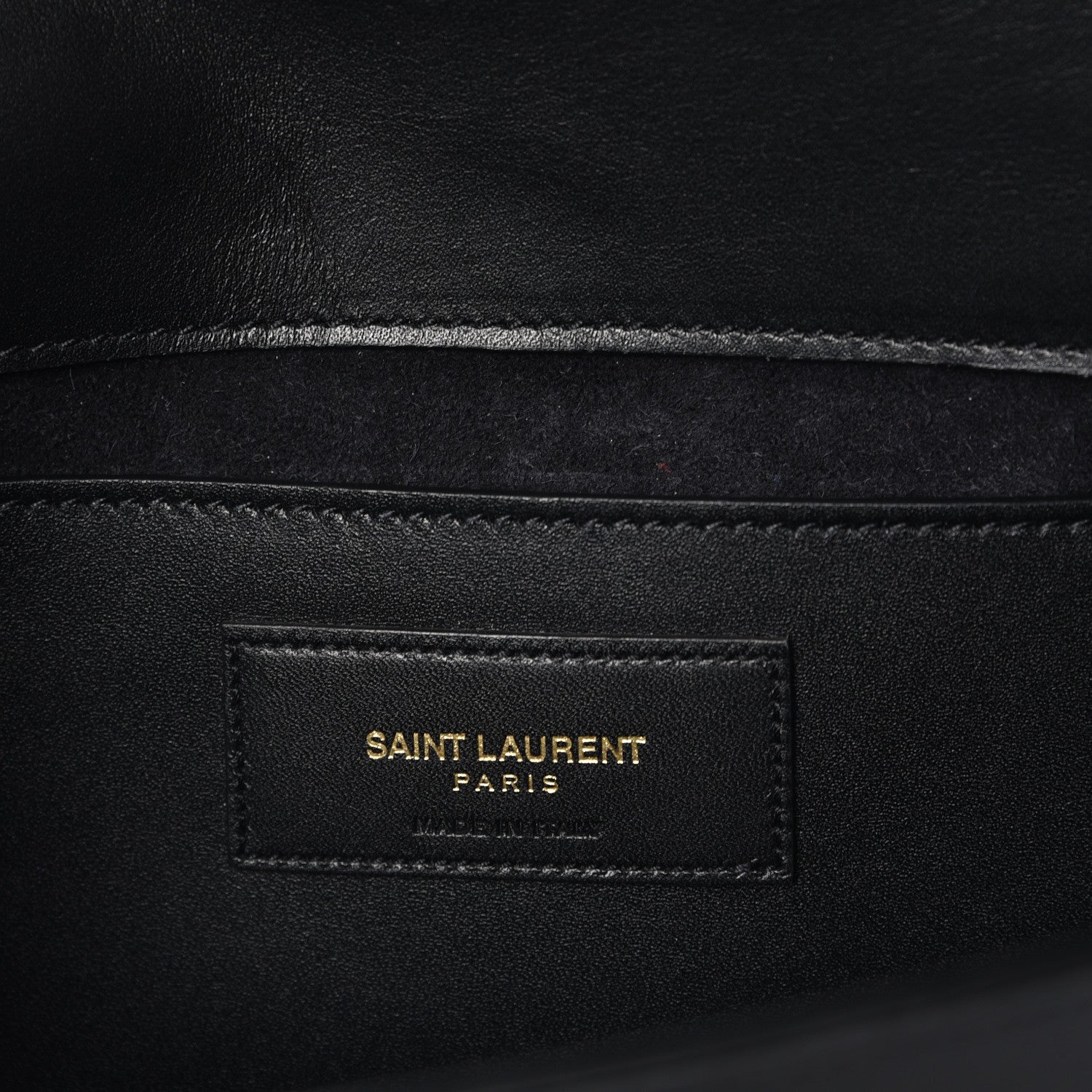 Saint Laurent Calfskin Classic Monogram Tassel Clutch Black 6 of 6