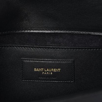 Saint Laurent Calfskin Classic Monogram Tassel Clutch Black 6 of 6