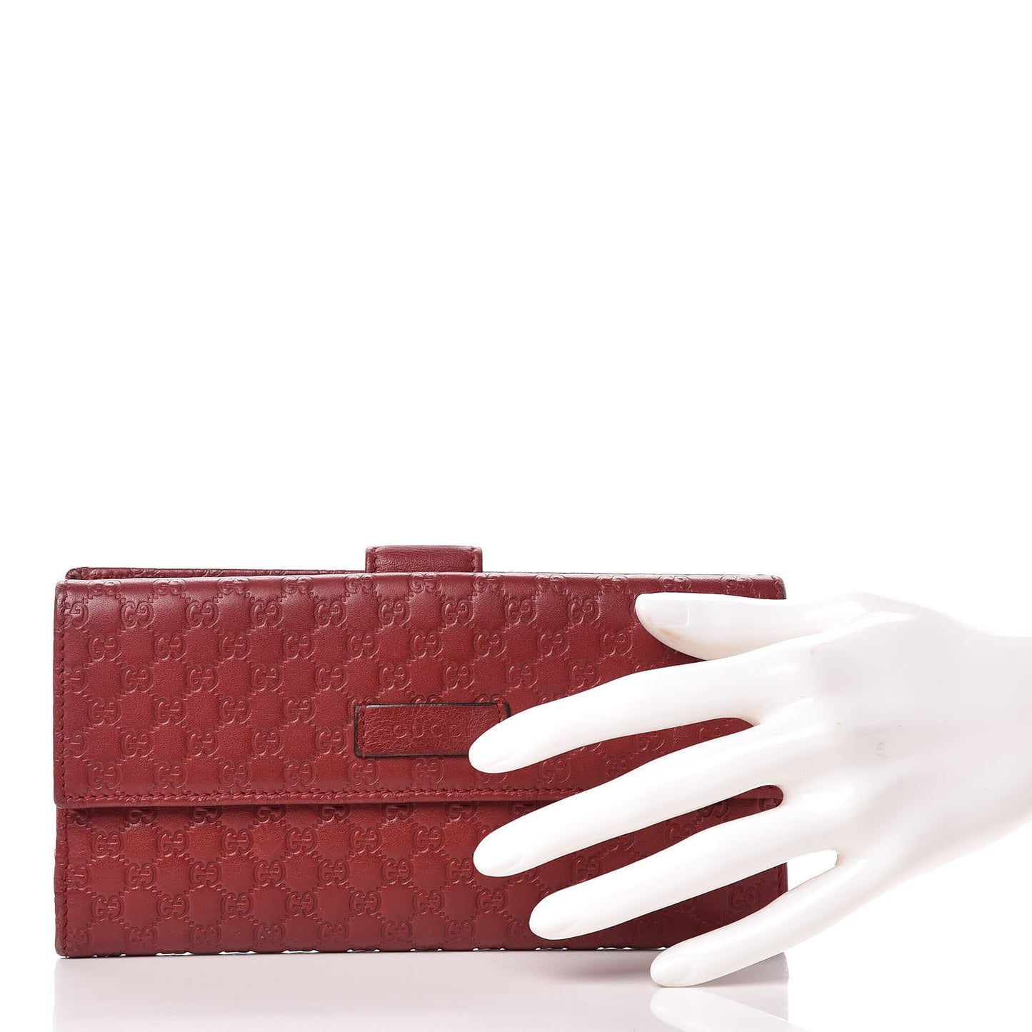 Microguccissima Continental Flap Wallet Red