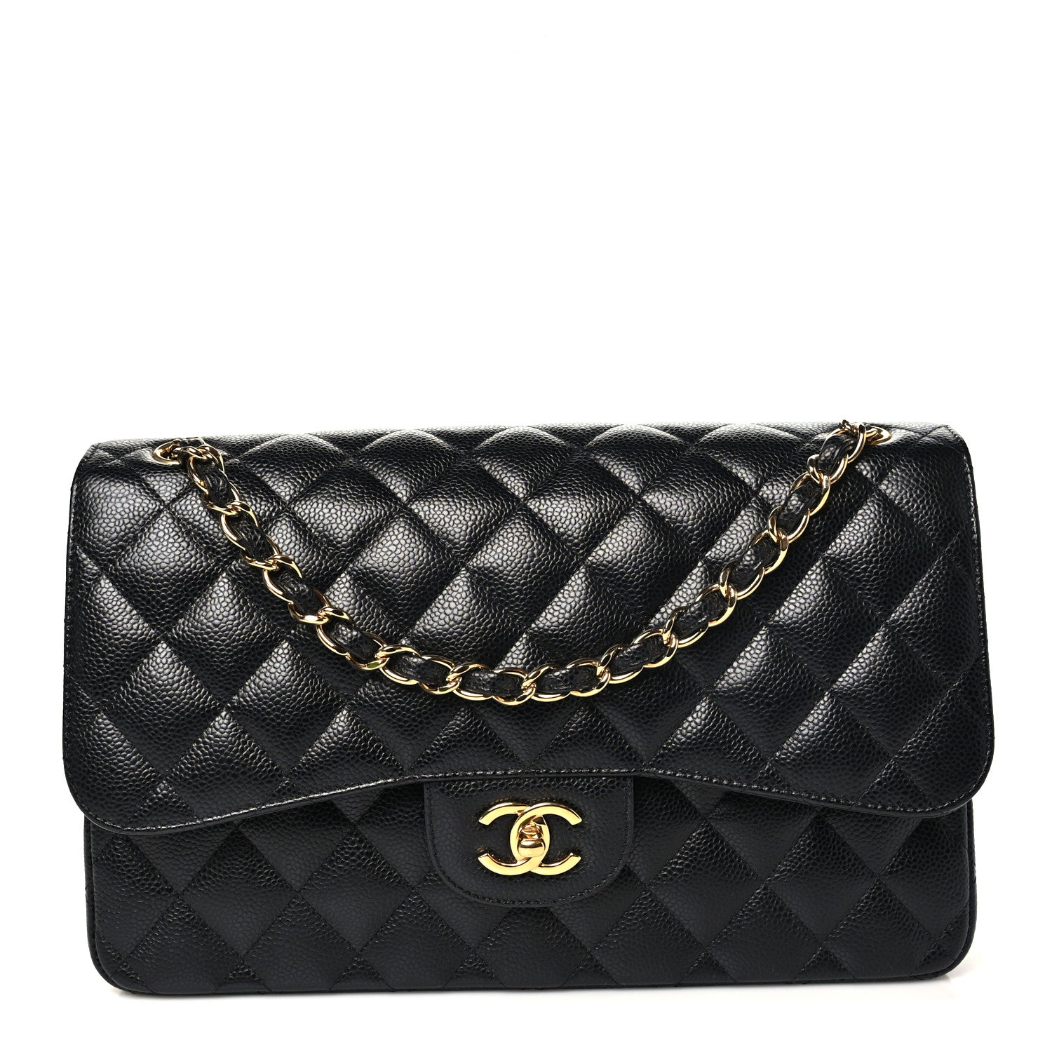 Chanel Caviar Quilted Jumbo Double Flap Black 1 of 10