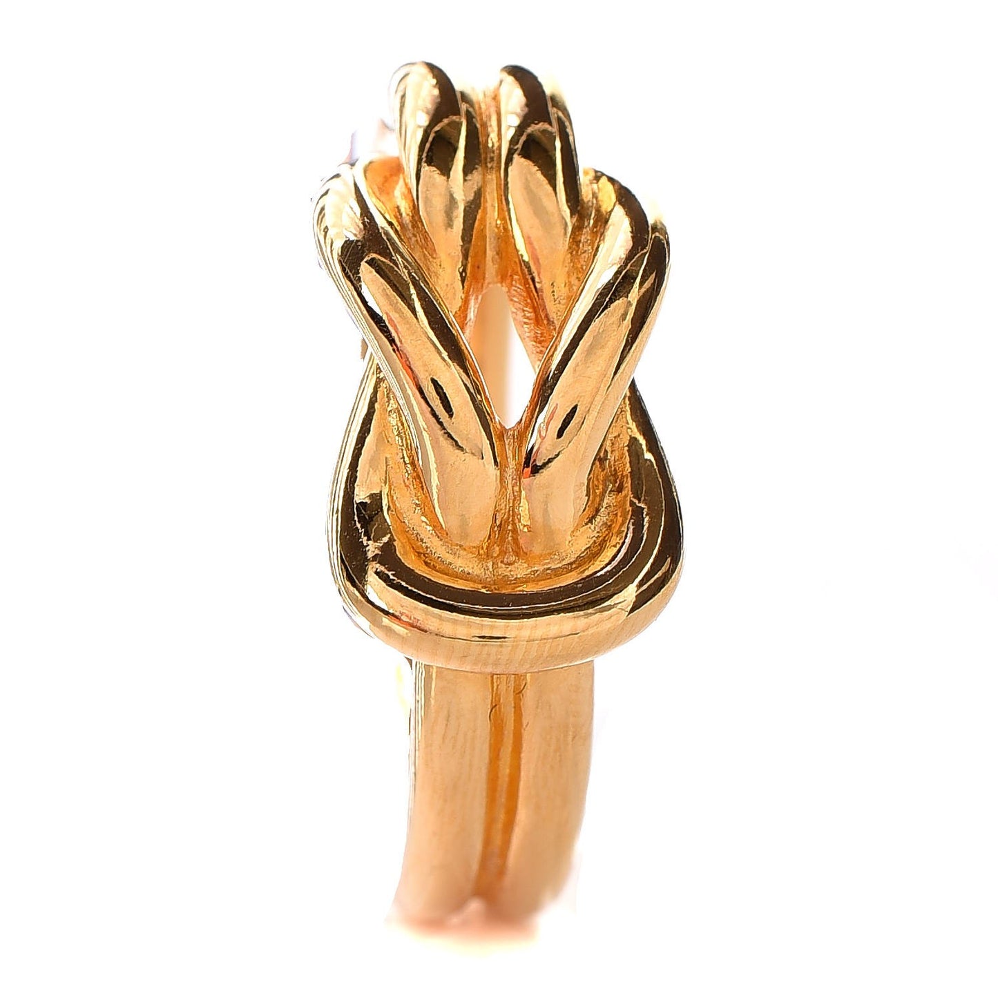 Knot Scarf Ring Gold